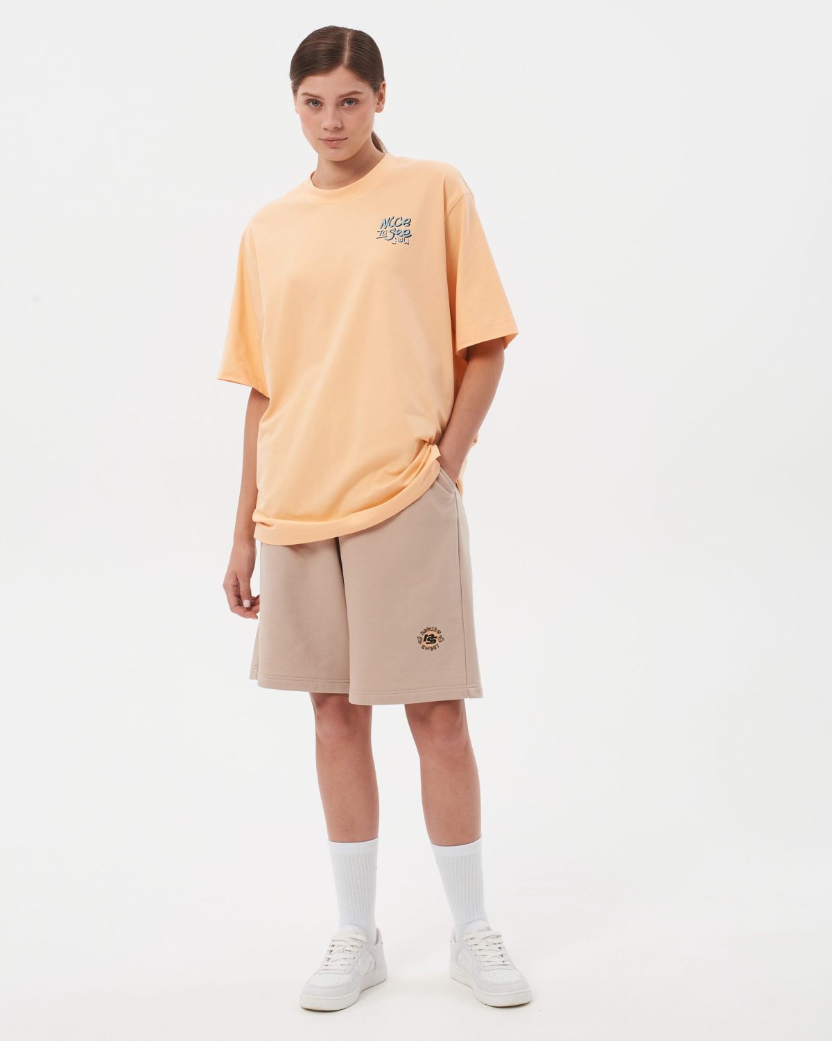 Футболка Oversize Sweet nature Nikasport, W4SN43-PEA, цвет персик