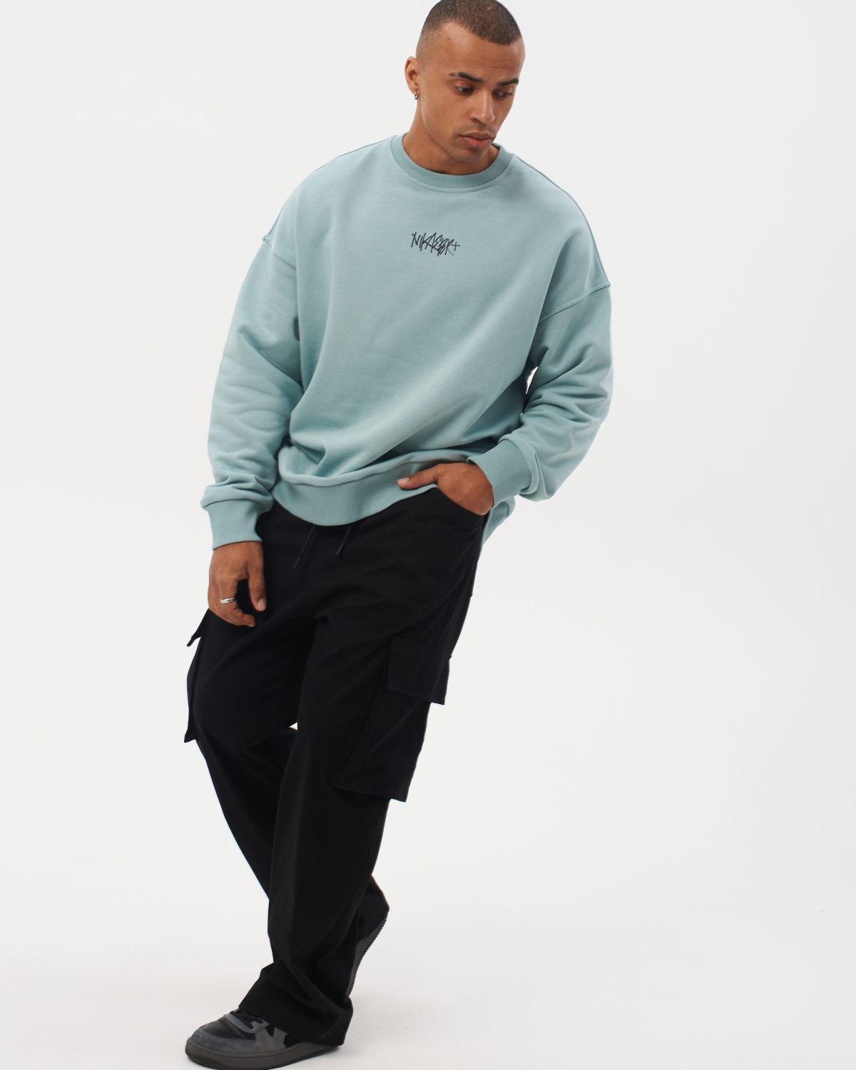 Брюки карго I’m the art Nikasport, M4ITA89-BLK, цвет черный