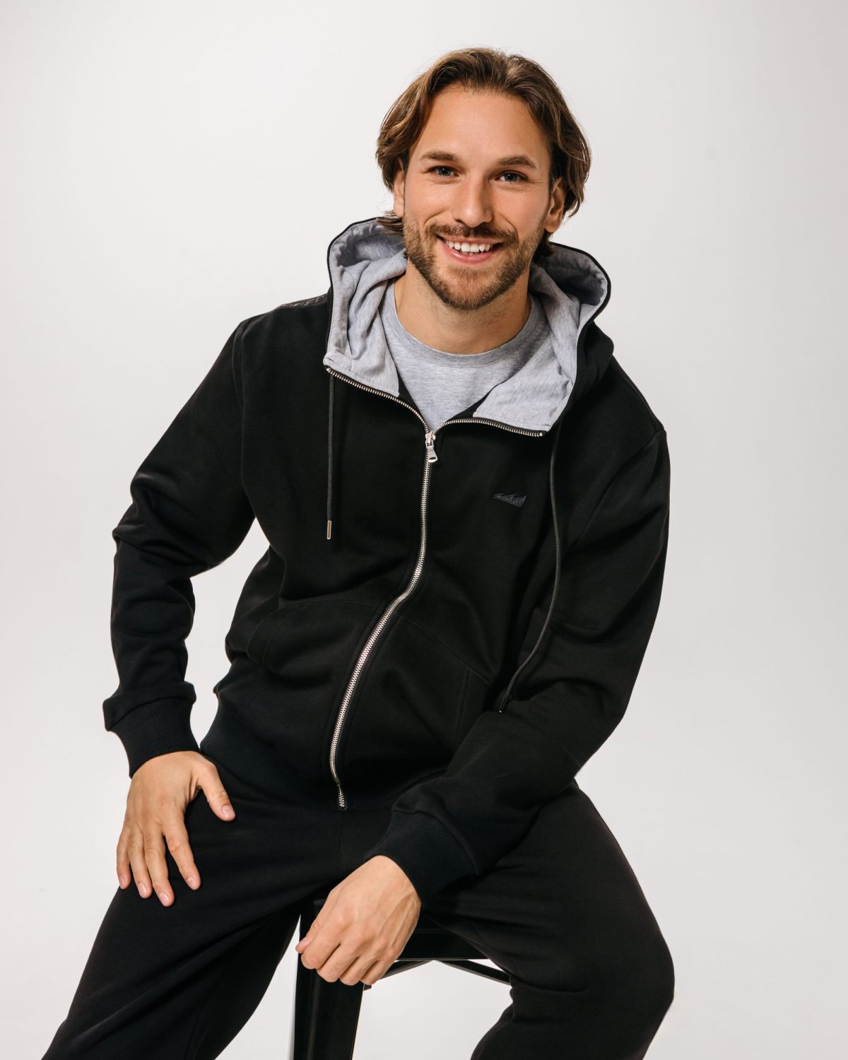 Худи на молнии Classic Nikasport, CL25-M113-BLK, цвет черный