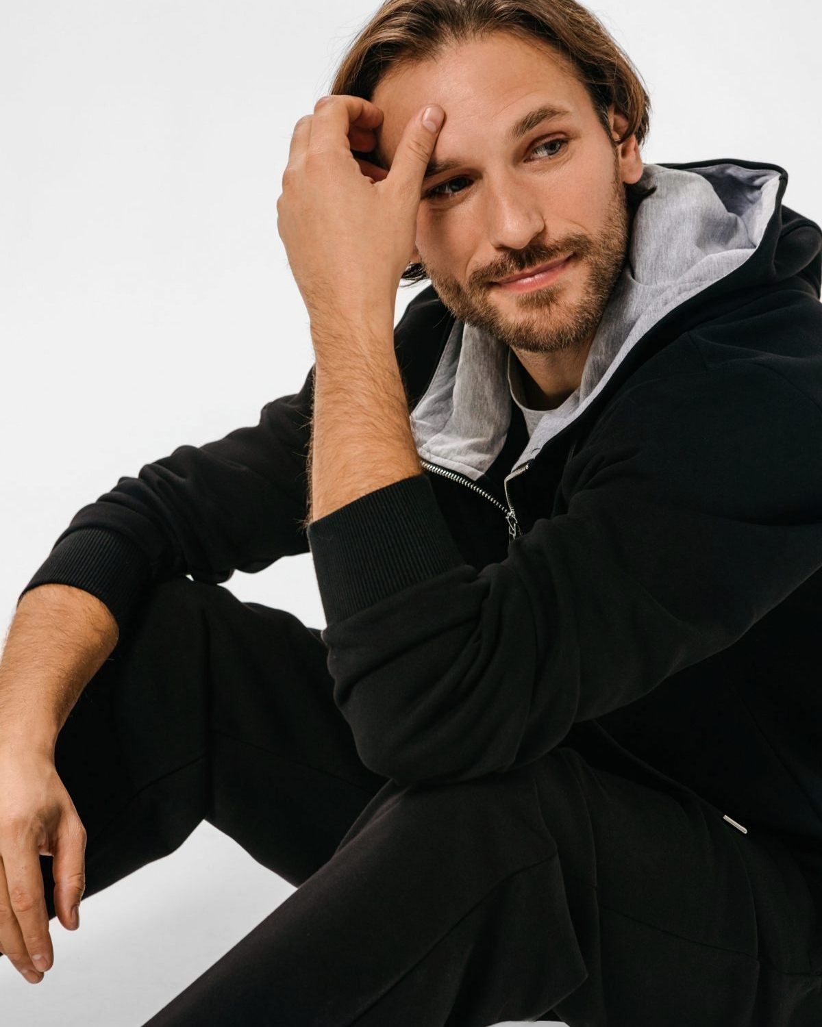 Худи на молнии Classic Nikasport, CL25-M11-BLK, цвет черный