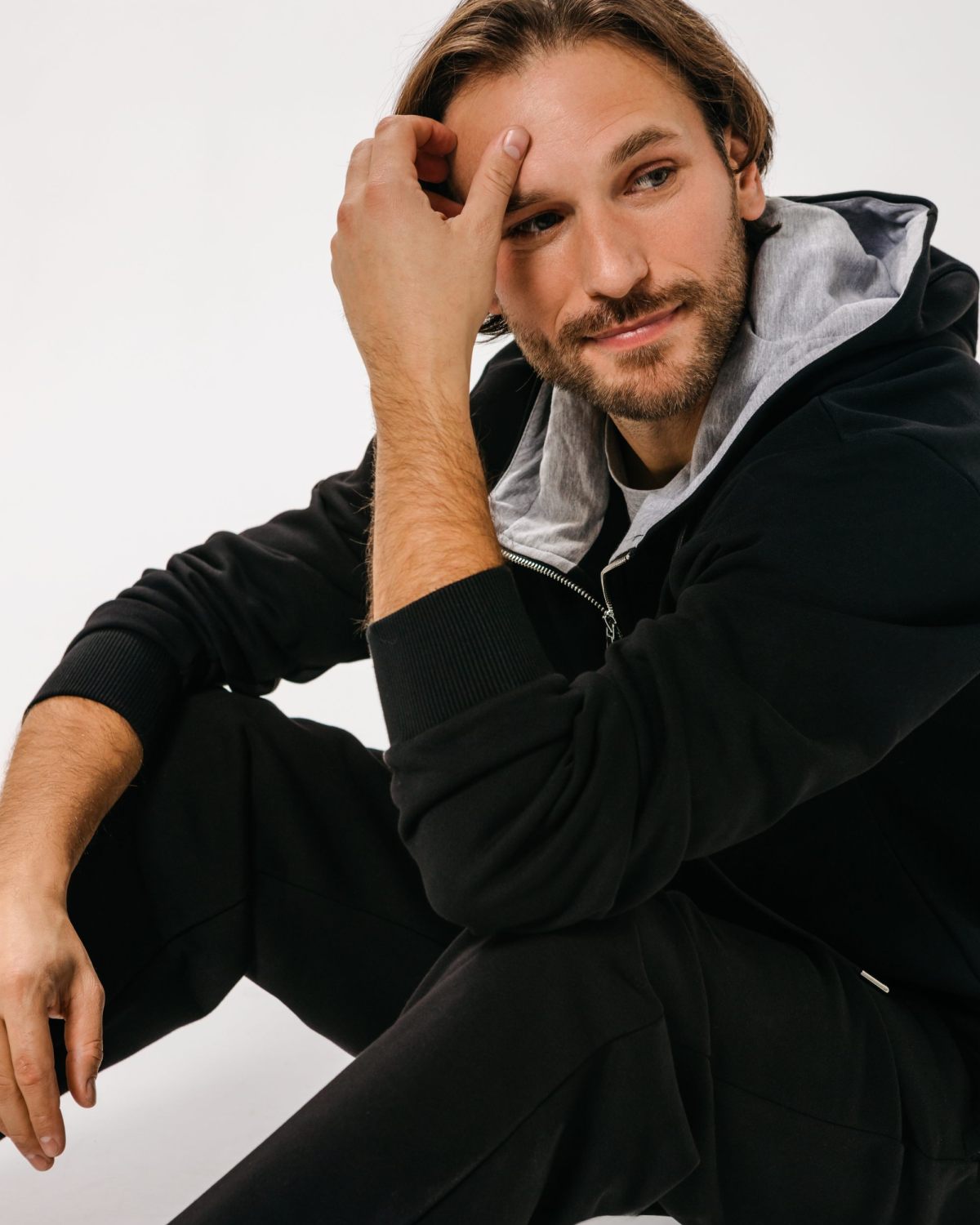 Худи на молнии Classic Nikasport, CL25-M113-BLK, цвет черный