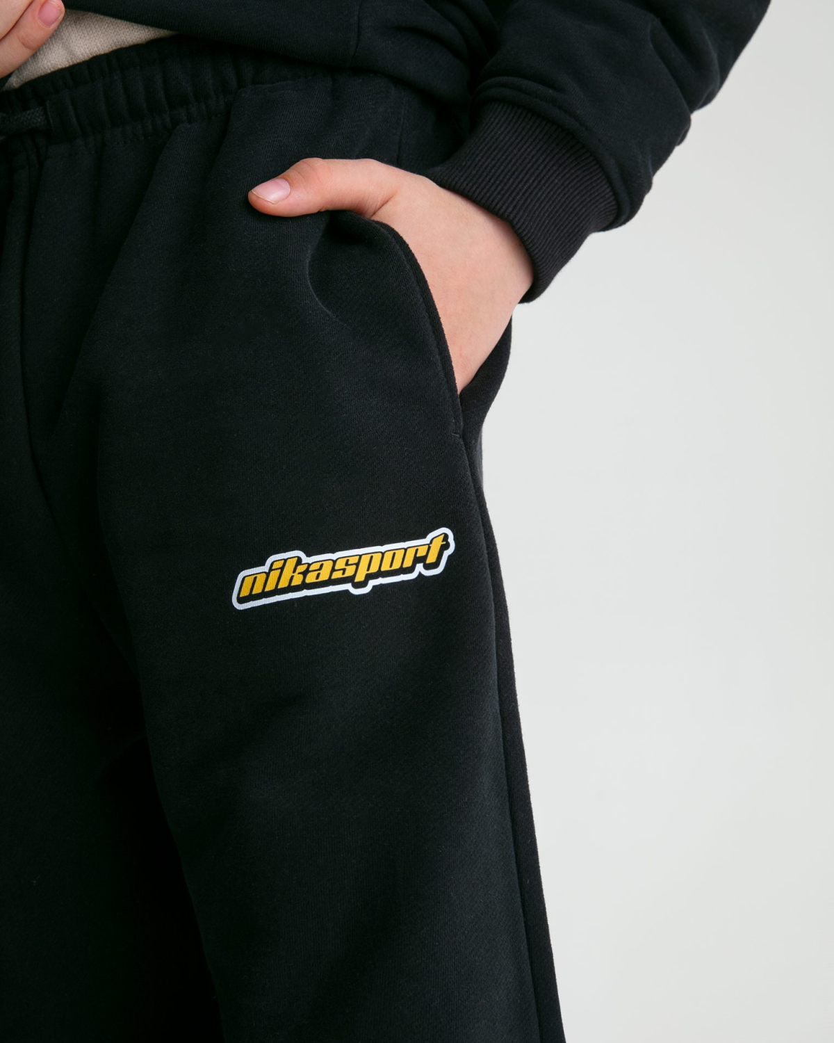 Детские брюки джоггеры Legendary Drop Nikasport, U7LD83-BLK, цвет черный