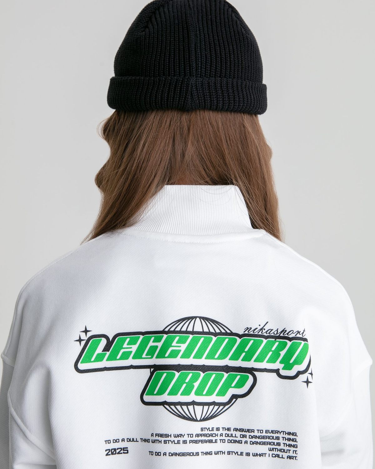 Детский джемпер с воротником стойкой на молнии Legendary Drop Nikasport, U7LD32-ECR, цвет экрю