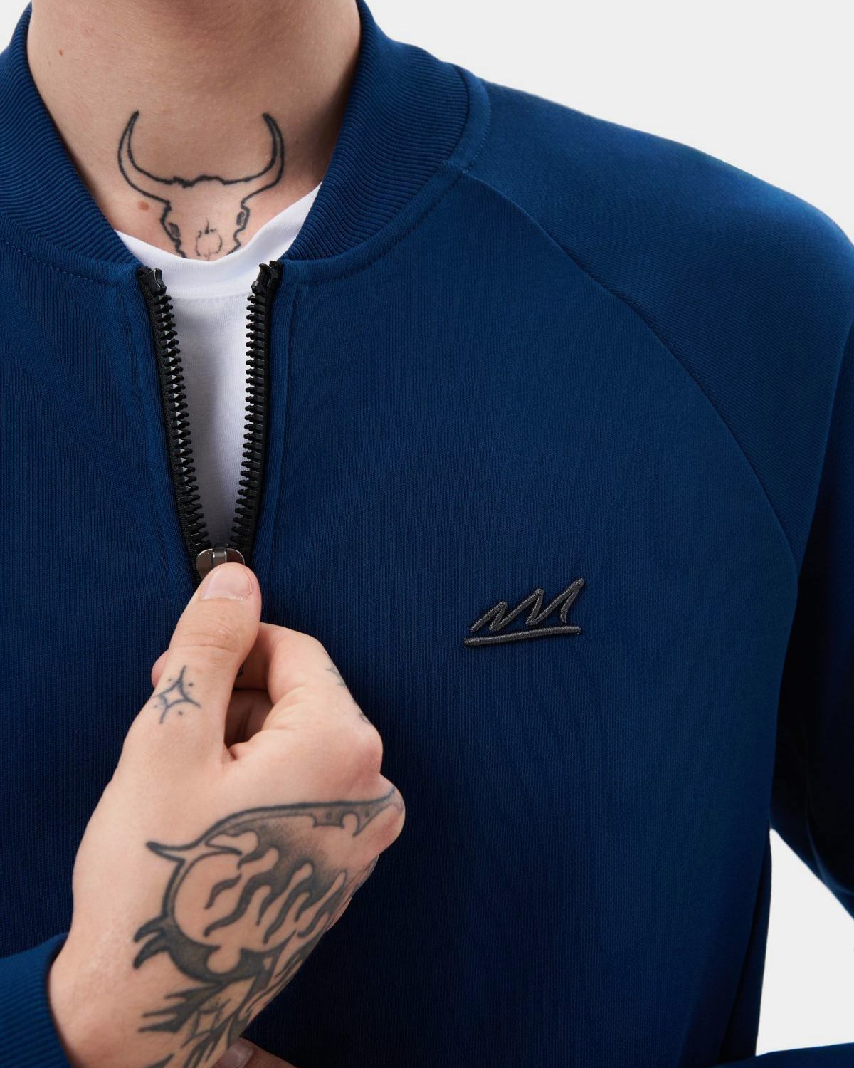 Джемпер на молнии Indigo Nikasport, M3IND31-DRK/BLU, цвет темно-синий