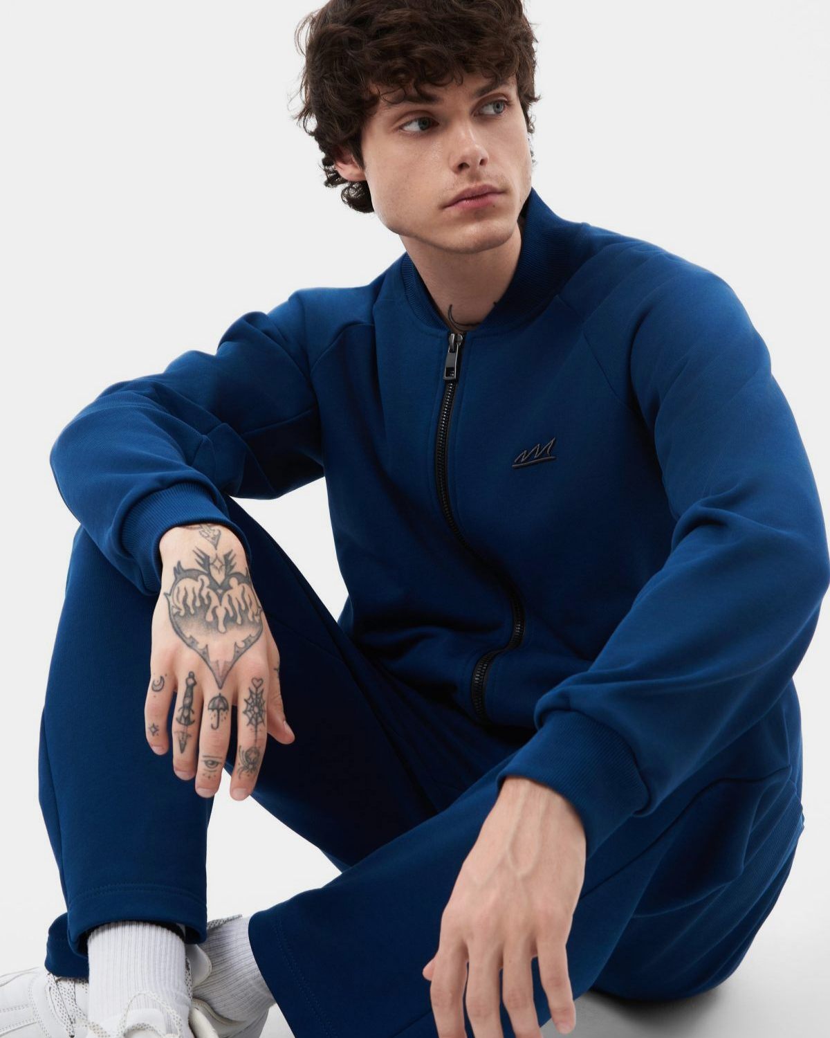 Джемпер на молнии Indigo Nikasport, M3IND31-DRK/BLU, цвет темно-синий