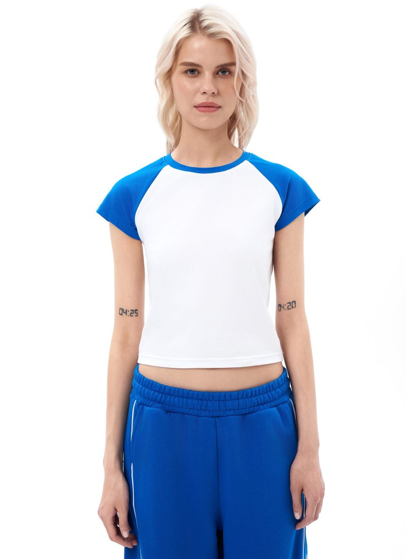 Укороченная футболка Indigo Nikasport, W3IND47-BLU, цвет синий