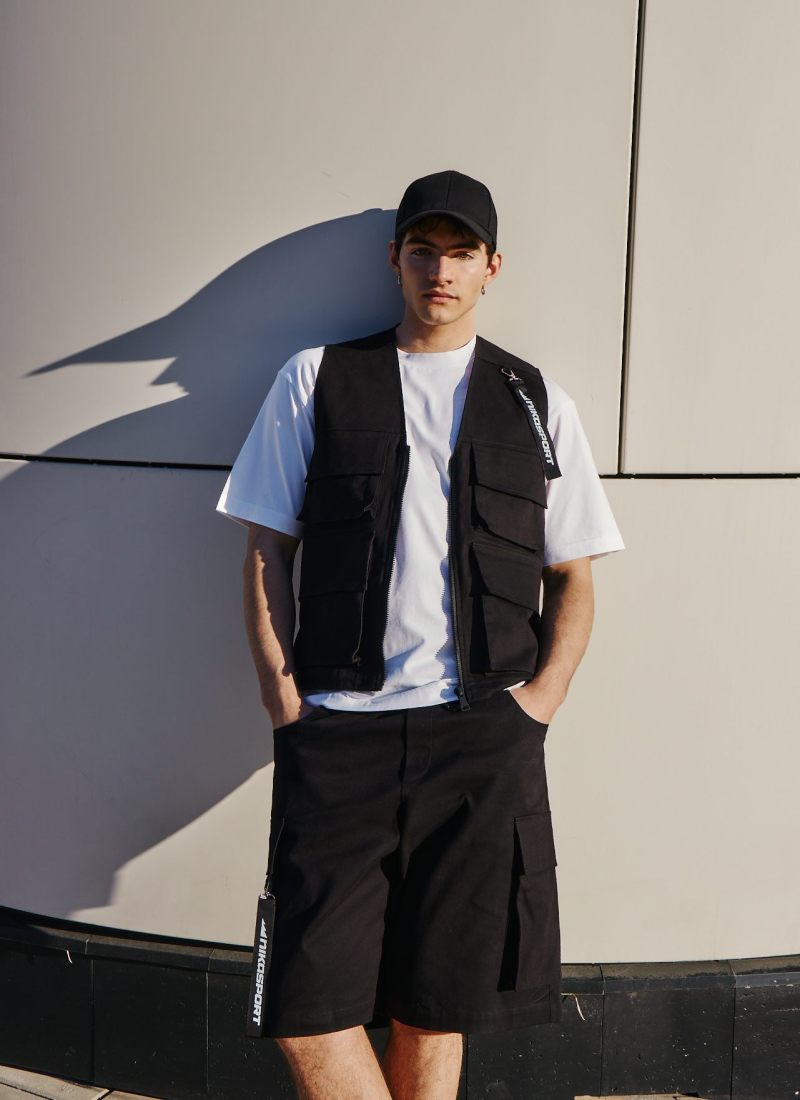 Шорты карго Oversize I’m the art Nikasport, M4ITA94-BLK, цвет черный